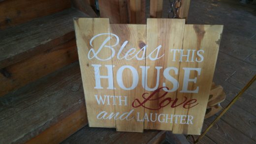 ‘Bless This House’ Rustic Painted Pallet